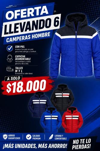 Pack X 6 Camperas Hombre Importada - Miniatura 3