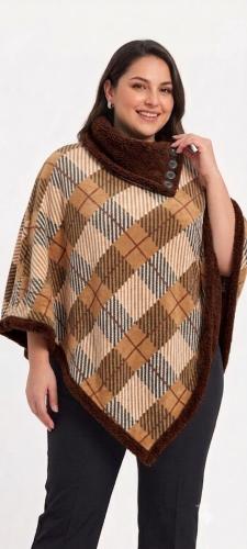 Ponchos Cuadrille con Piel - Miniatura 2