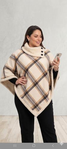 Ponchos Cuadrille con Piel - Miniatura 5
