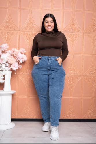 Jeans Mom Azul Arenado - Miniatura 3