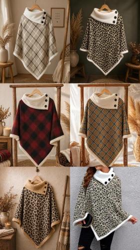 Poncho con Piel - Miniatura 2