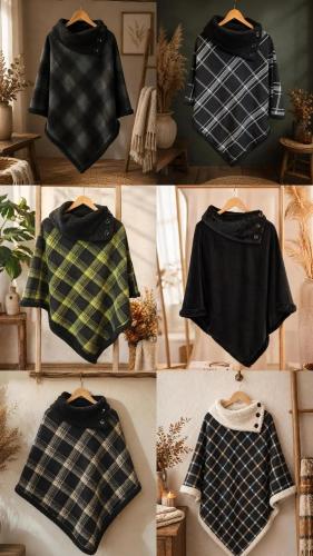 Poncho con Piel - Miniatura 3