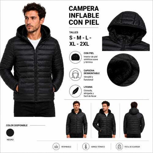 Campera Clásica con Piel - Miniatura 1