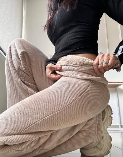 Pantalon  Corderoy con Piel