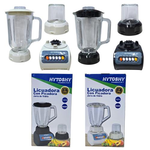 Licuadora Hytoshy Jarra Vidrio 2 en 1 Picadora 1.5 (hy-999g)