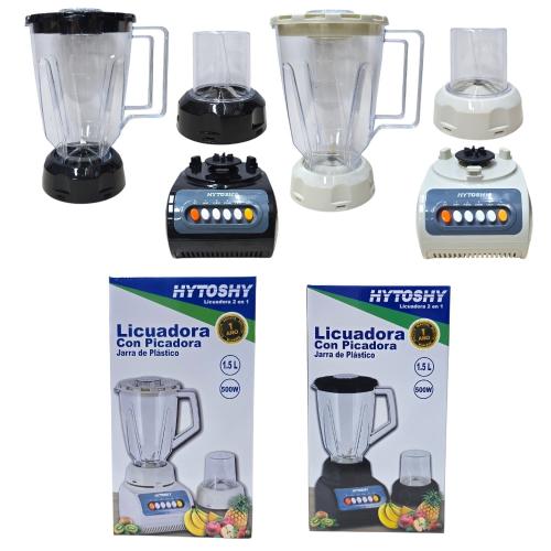 Licuadora Hytoshy Vaso Plastico 2 en 1 Picadora 1.5 (hy-999p)