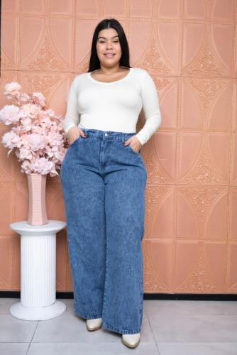 Jeans Wide Leg Azul Nevado - Miniatura 3