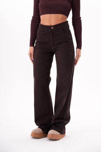 Wide Leg Elastizado Choco - Miniatura 1