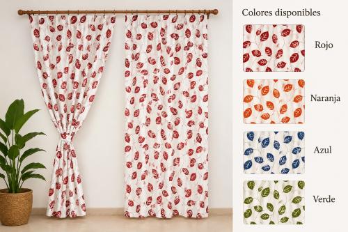 Cortinas de Madras Estampadas 2mtx1.40mt