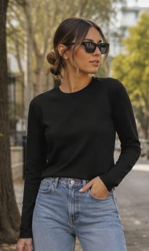 Remeras Morley Manga Larga Único Talle L