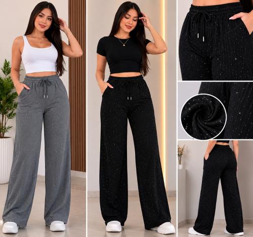Palazo Glitter con Piele Excelente Calidad - Miniatura 1