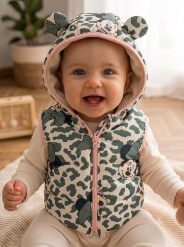 Chaleco Beba Minie Print Verde con Piel 3 al 6 - Miniatura 1