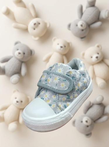 Zapatillas Gris con Margaritas - Miniatura 1