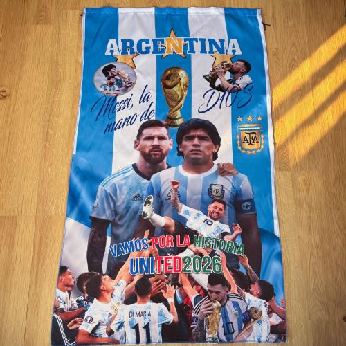 Bandera Messi y la Mano de Dios