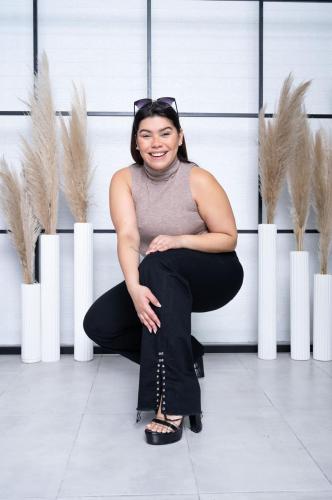 Wide Leg Black Tachas