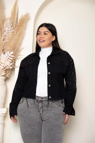 Campera Black con Strass - Miniatura 2