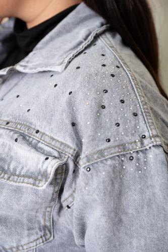 Campera Gris Stras
