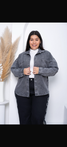 Camisaco Gris con Stras - Miniatura 2