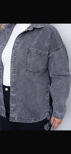 Camisaco Gris con Stras - Miniatura 3