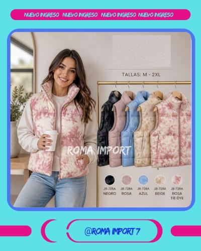 Chaleco Puffer Batik con Piel. - Miniatura 2