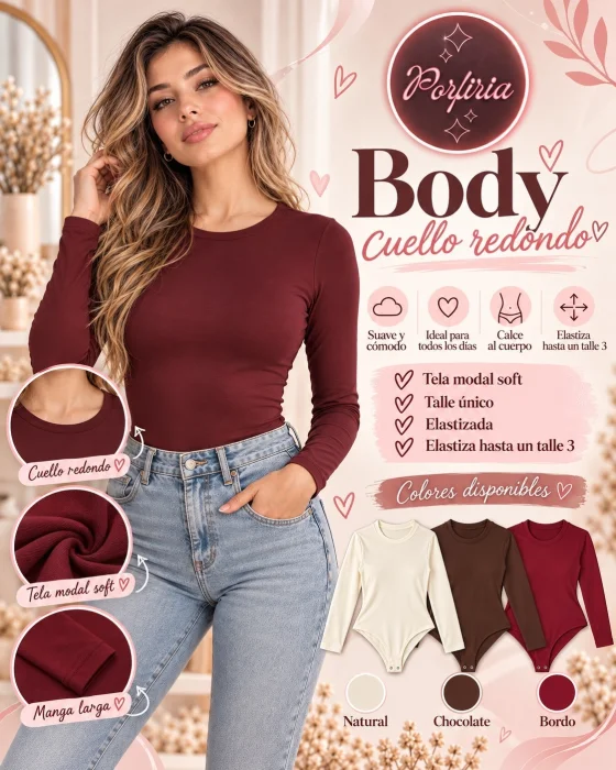 Bodys Cuello Redondo