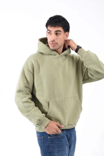 Buzo Boxy Fit Algodon Peinado Lisos (unisex)