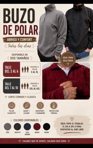 Buzo Polar 3 al 6 y 7 al 10