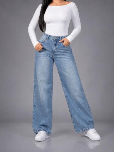 Wide Leg Azul Localizado