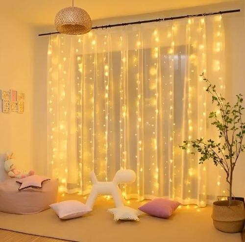 Cortina 300 Led Cálida 3m X 3m