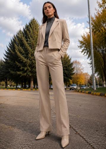 Conjunto Gamuzado Blazer y Pantalon