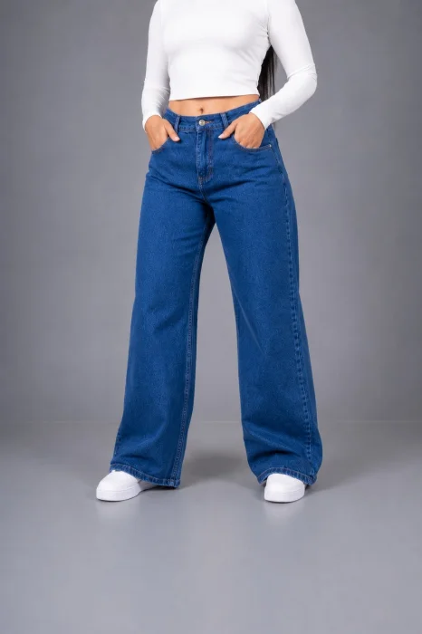 Wide Leg Azul Marino