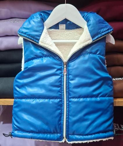 Chaleco Azul con Corderito