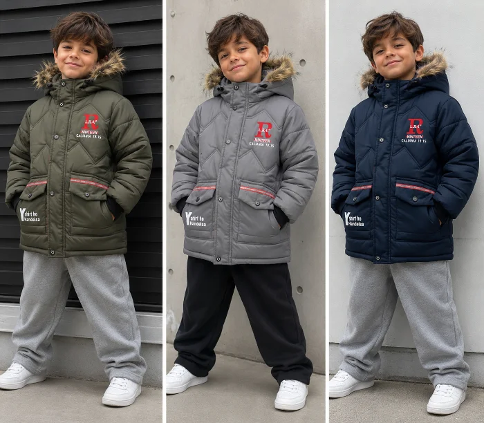 Campera Niño con Piel