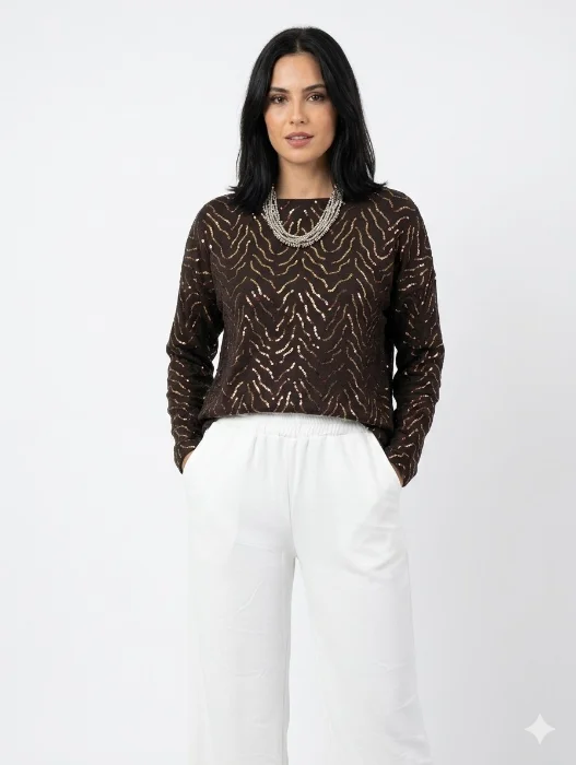 Sweater de Lanila con Brillos