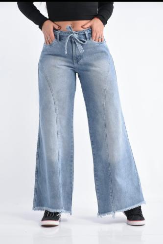 Wide Leg con Lazo Celeste Localizado