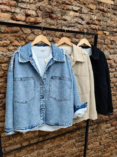 Campera Jean con Corderito Talles Grandes - Miniatura 2