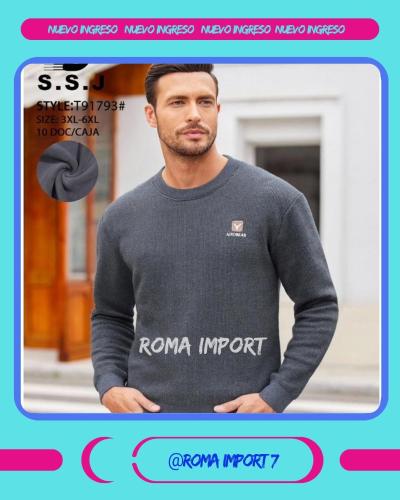 Sweater Ssj Frizado para Hombre. Talle Especial