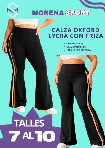 Oxford Lycra Frizada con Tiras Chocolate Talles Especiales