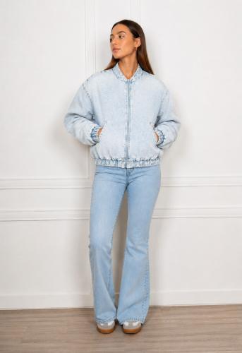 Campera Bomber Celeste
