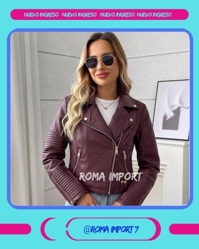 Campera Yd Eco Cuero Bordó