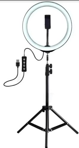 Aro Led 26 Cm Blanco+tripode 2.10m - Miniatura 2