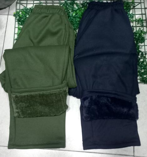 Pantalón Bagui de Hombre Tela Wafle con Piel - Miniatura 2