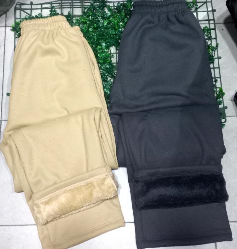 Pantalón Bagui de Hombre Tela Wafle con Piel - Miniatura 3
