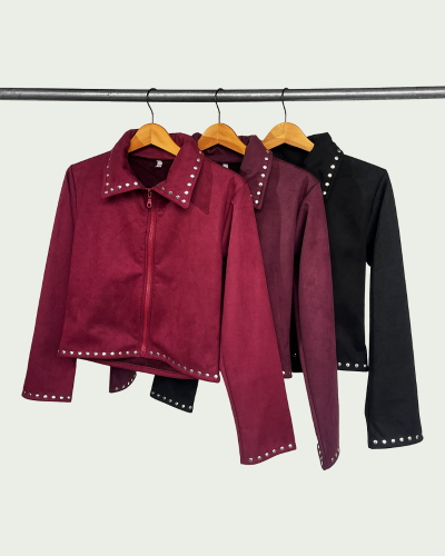 Campera Gamuza con Hotfix
