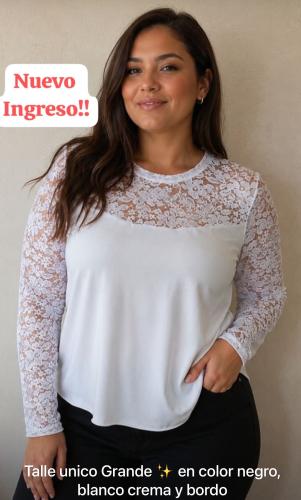 Bluzas con Encaje Talle Grande - Miniatura 3