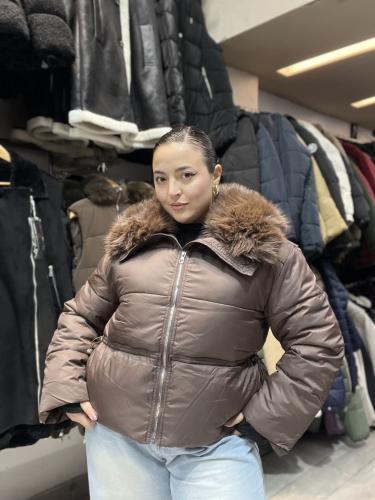 Campera Puffer I Negro & Marrón - Miniatura 3