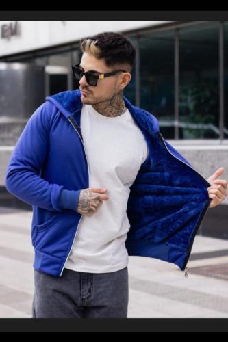 Campera Jersey con Piel