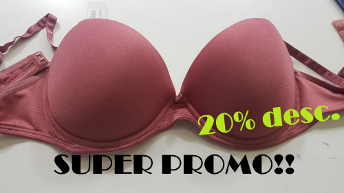 Corpiño Taza Soft con Aro, Push-up Microfibra Super Promo!art.041 Andressa Rose