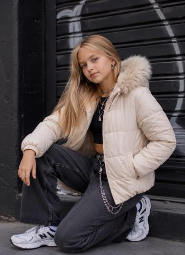 Campera Puffer Juvenil de Nena