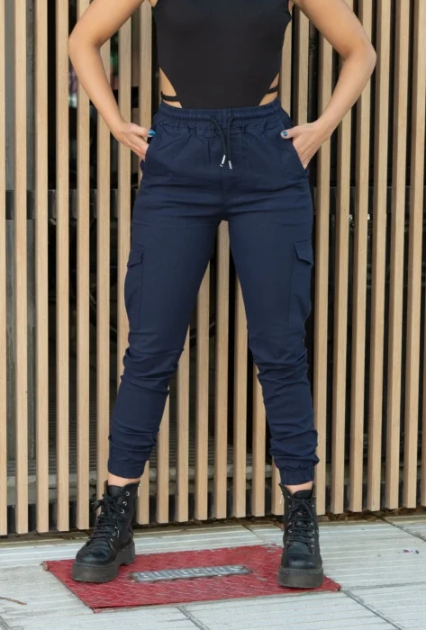 Jogger Cargo Elaztizado Azul